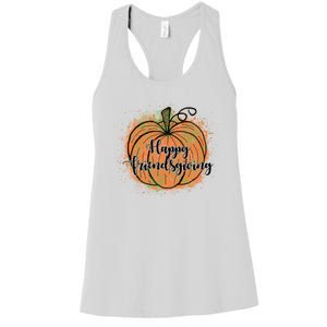 Happy Friendsgiving Fall Pumpkin Gift Women's Racerback Tank