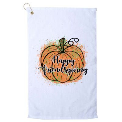 Happy Friendsgiving Fall Pumpkin Gift Golf Towel
