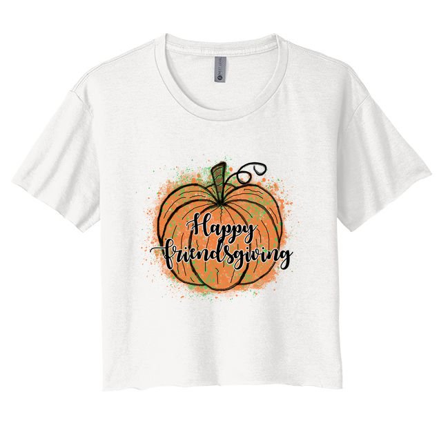 Happy Friendsgiving Fall Pumpkin Gift Crop Top