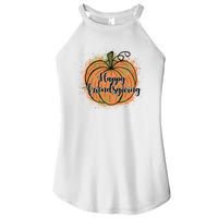 Happy Friendsgiving Fall Pumpkin Gift Women's Perfect Tri Rocker Tank