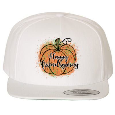 Happy Friendsgiving Fall Pumpkin Gift Wool Snapback Cap