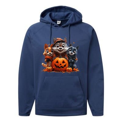 Halloween Fox Friends Trio Performance Fleece Hoodie