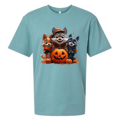 Halloween Fox Friends Trio Sueded Cloud Jersey T-Shirt