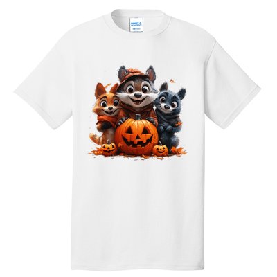 Halloween Fox Friends Trio Tall T-Shirt