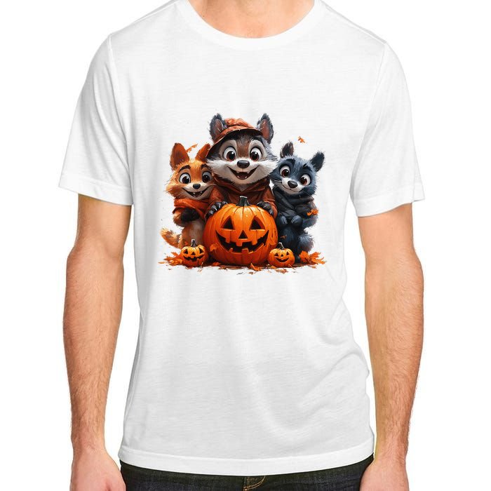 Halloween Fox Friends Trio Adult ChromaSoft Performance T-Shirt