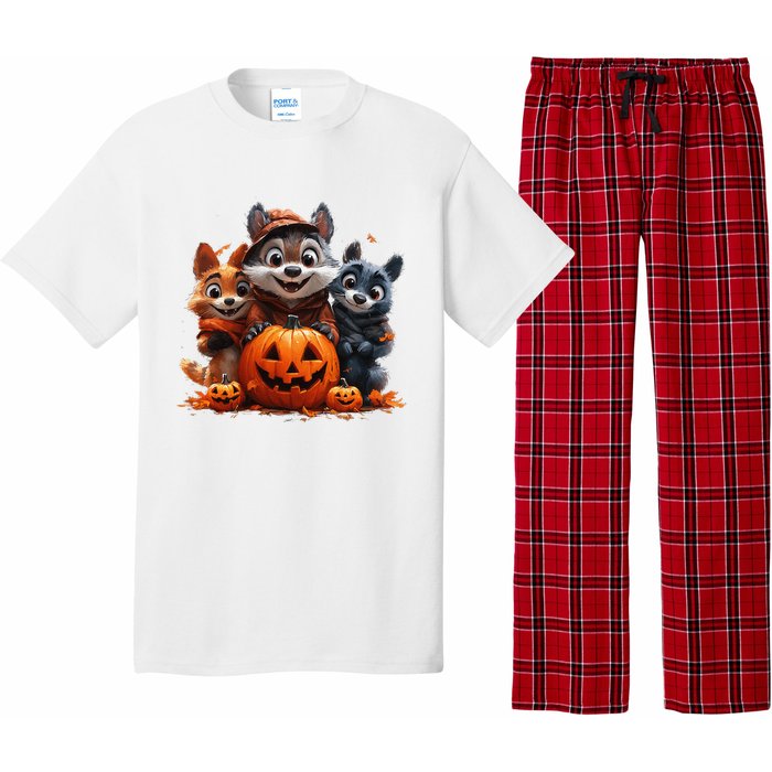 Halloween Fox Friends Trio Pajama Set