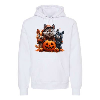 Halloween Fox Friends Trio Premium Hoodie