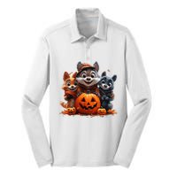 Halloween Fox Friends Trio Silk Touch Performance Long Sleeve Polo