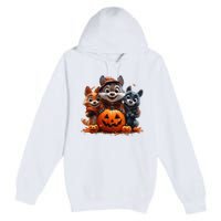 Halloween Fox Friends Trio Premium Pullover Hoodie