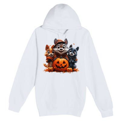 Halloween Fox Friends Trio Premium Pullover Hoodie