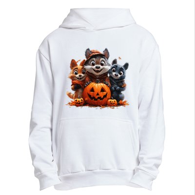 Halloween Fox Friends Trio Urban Pullover Hoodie