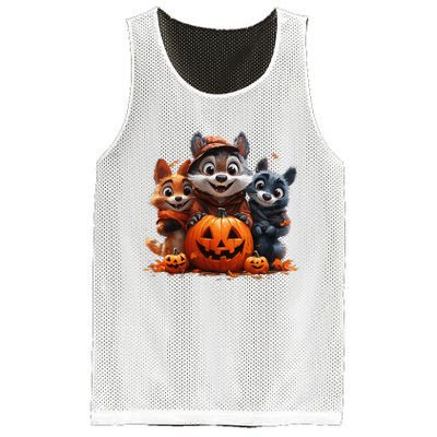 Halloween Fox Friends Trio Mesh Reversible Basketball Jersey Tank