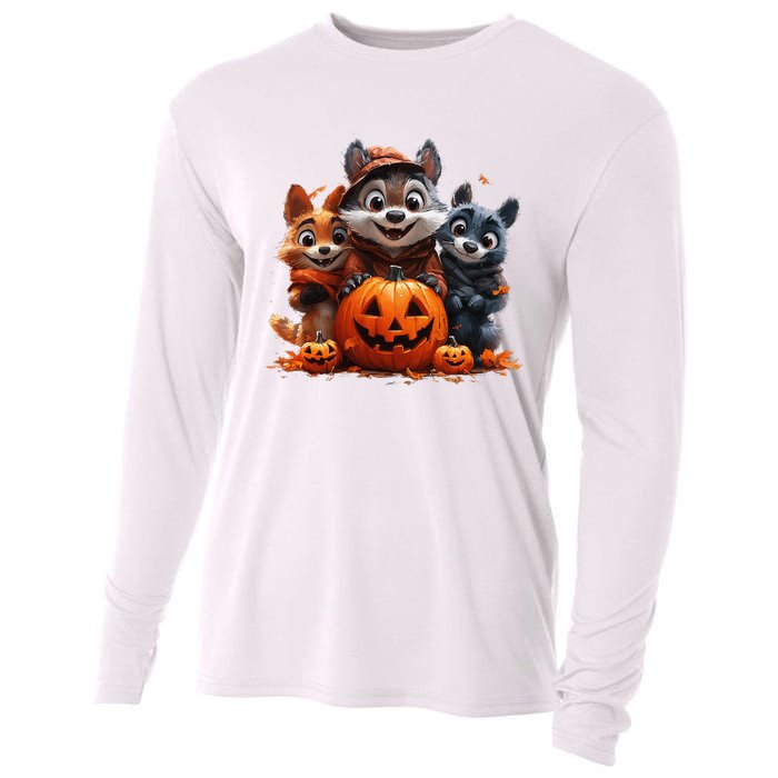 Halloween Fox Friends Trio Cooling Performance Long Sleeve Crew