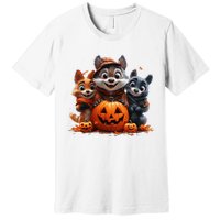 Halloween Fox Friends Trio Premium T-Shirt