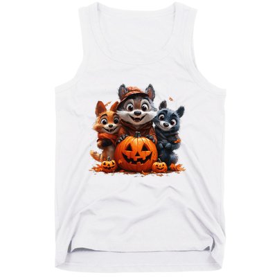 Halloween Fox Friends Trio Tank Top