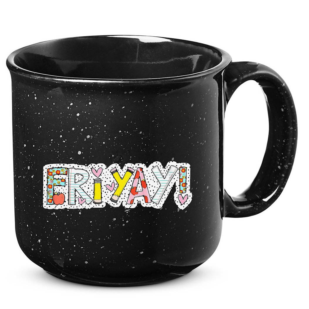 Happy Friyay Friday Lovers Fun Teacher Friyay Weekend 15oz Campfire Ceramic Mug