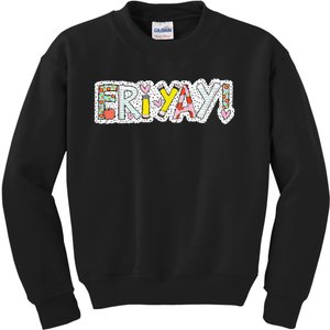 Happy Friyay Friday Lovers Fun Teacher Friyay Weekend Kids Sweatshirt