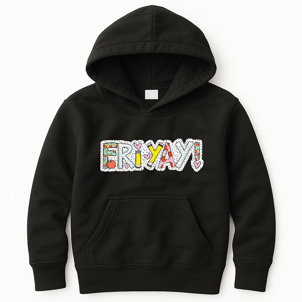 Happy Friyay Friday Lovers Fun Teacher Friyay Weekend Kids Hoodie