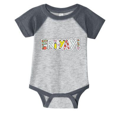 Happy Friyay Friday Lovers Fun Teacher Friyay Weekend Infant Baby Jersey Bodysuit