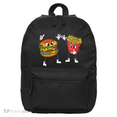 Hamburger French Fries High Five Fast Food Gift 16 in Basic Backpack