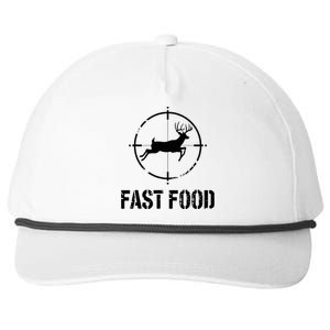 Hunting Fast Food Deer Orange Snapback Five-Panel Rope Hat