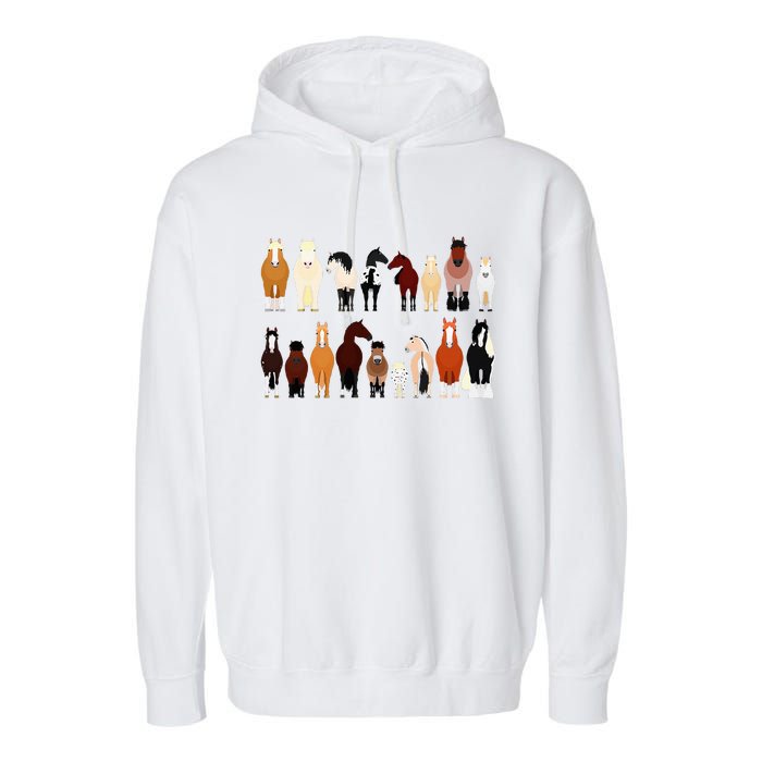 Horse Farm Farming Riding Horse Horseback For Women Garment-Dyed Fleece Hoodie