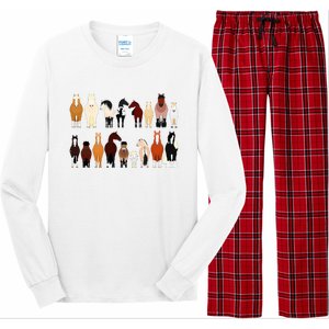 Horse Farm Farming Riding Horse Horseback For Women Long Sleeve Pajama Set