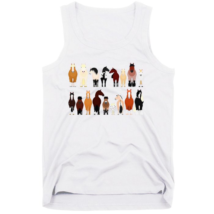 Horse Farm Farming Riding Horse Horseback For Women Tank Top