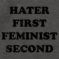 Hater First Feminist Second Funny Vector Backpack
