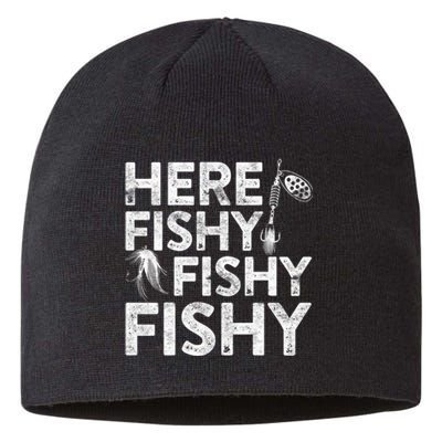 Here Fishy Fisherman Gift Sustainable Beanie