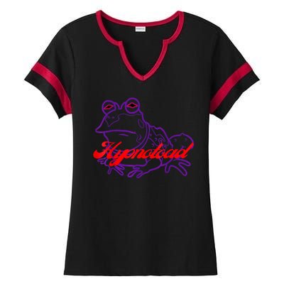 Hypnotoad Funny Frog Football Coach Design Gift Fan Hypnotoad Ladies Halftime Notch Neck Tee