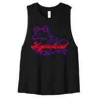 Hypnotoad Funny Frog Football Coach Design Gift Fan Hypnotoad Women's Racerback Cropped Tank