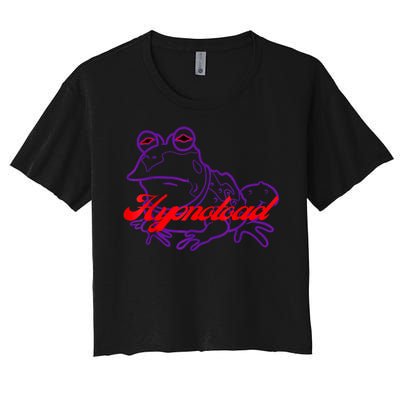 Hypnotoad Funny Frog Football Coach Design Gift Fan Hypnotoad Women's Crop Top Tee