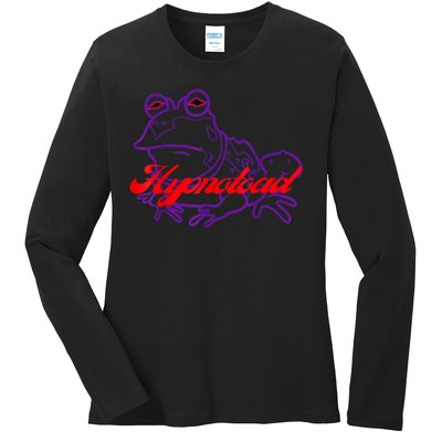 Hypnotoad Funny Frog Football Coach Design Gift Fan Hypnotoad Ladies Long Sleeve Shirt