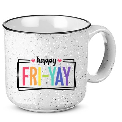 Happy Friday Friyay Funny Gift For Teachers Students 15oz Campfire Ceramic Mug