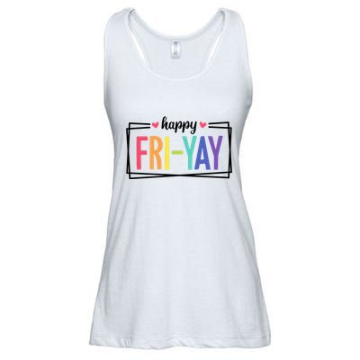 Happy Friday Friyay Funny Gift For Teachers Students Ladies Essential Flowy Tank