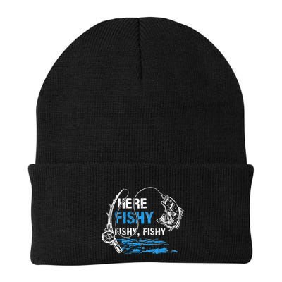 Here Fishy Funny Fishing Fishermen Fish Graphic Beanie