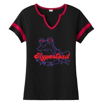 Hypnotoad Funny Frog Football Coach Ladies Halftime Notch Neck Tee