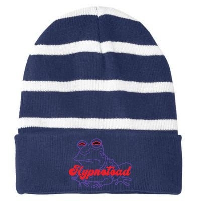 Hypnotoad Funny Frog Football Coach Striped Beanie with Solid Band