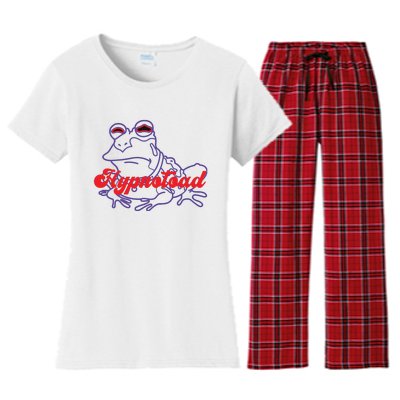 Hypnotoad Funny Frog Football Coach Women's Flannel Pajama Set