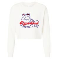 Hypnotoad Funny Frog Football Coach Cropped Pullover Crew