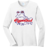 Hypnotoad Funny Frog Football Coach Ladies Long Sleeve Shirt