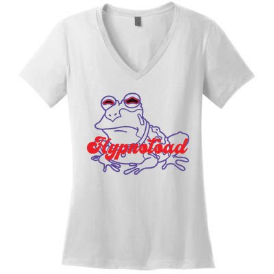 Hypnotoad Funny Frog Football Coach Women's V-Neck T-Shirt