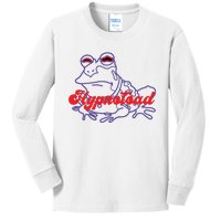 Hypnotoad Funny Frog Football Coach Kids Long Sleeve Shirt