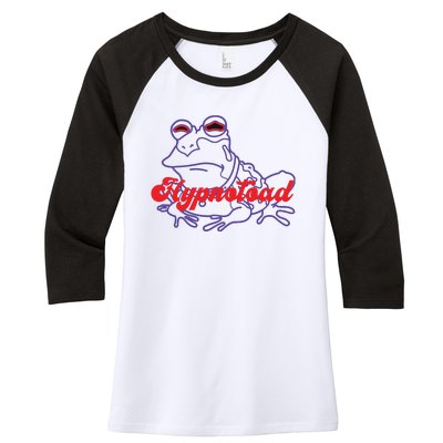 Hypnotoad Funny Frog Football Coach Women's Tri-Blend 3/4-Sleeve Raglan Shirt