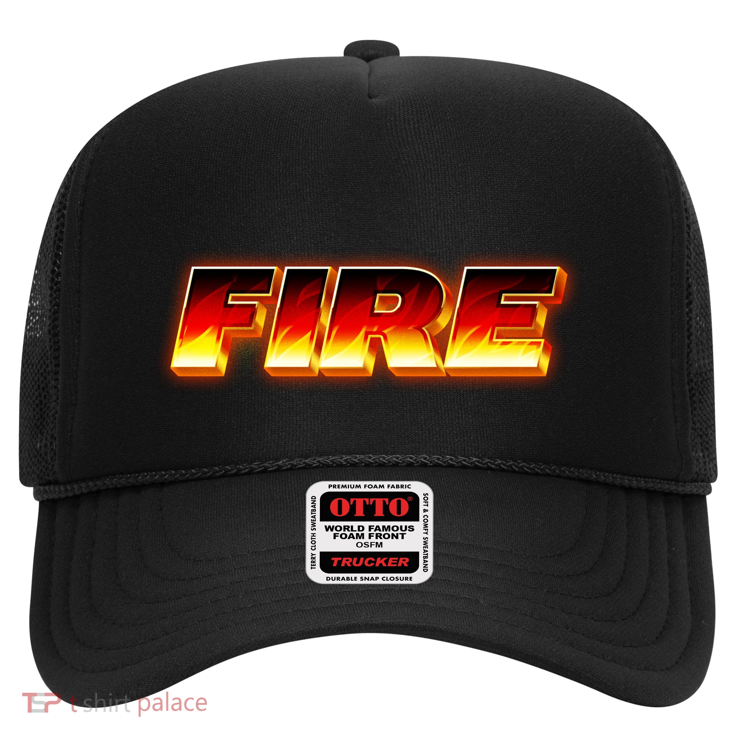 Hot Fire Flames Trucker Hat
