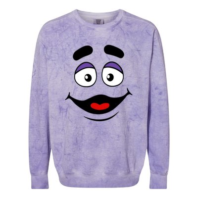 Halloween Face Funny Colorblast Crewneck Sweatshirt