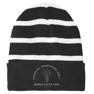 Happy FriYay Friday Funny Teacher Life Happy Friday Striped Beanie with Solid Band