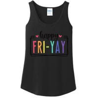 Happy FriYay Friday Lovers Fun Teacher Ladies Essential Tank