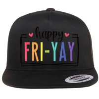 Happy FriYay Friday Lovers Fun Teacher Flat Bill Trucker Hat